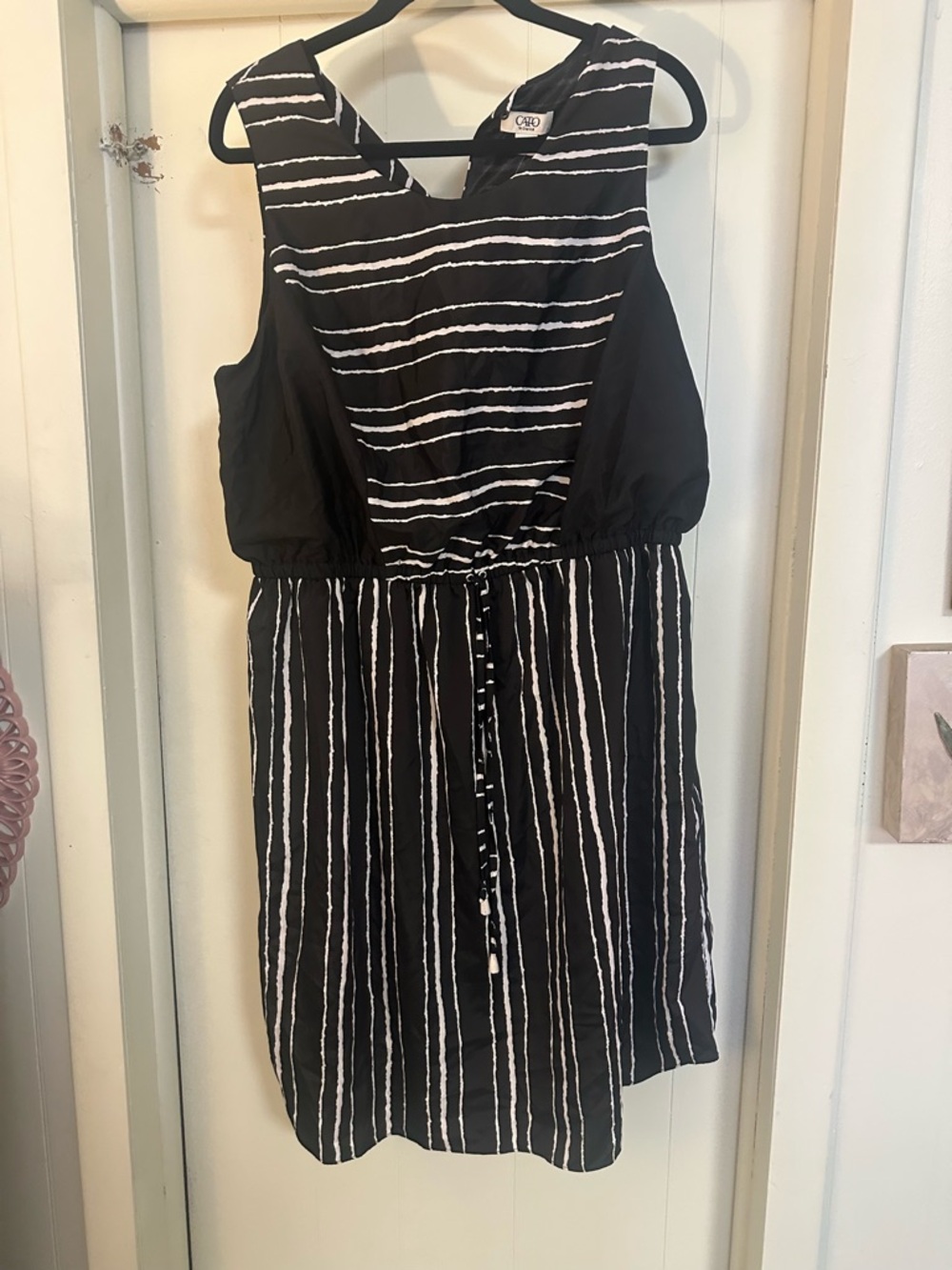 Cato Black Satin-Look Women's Top